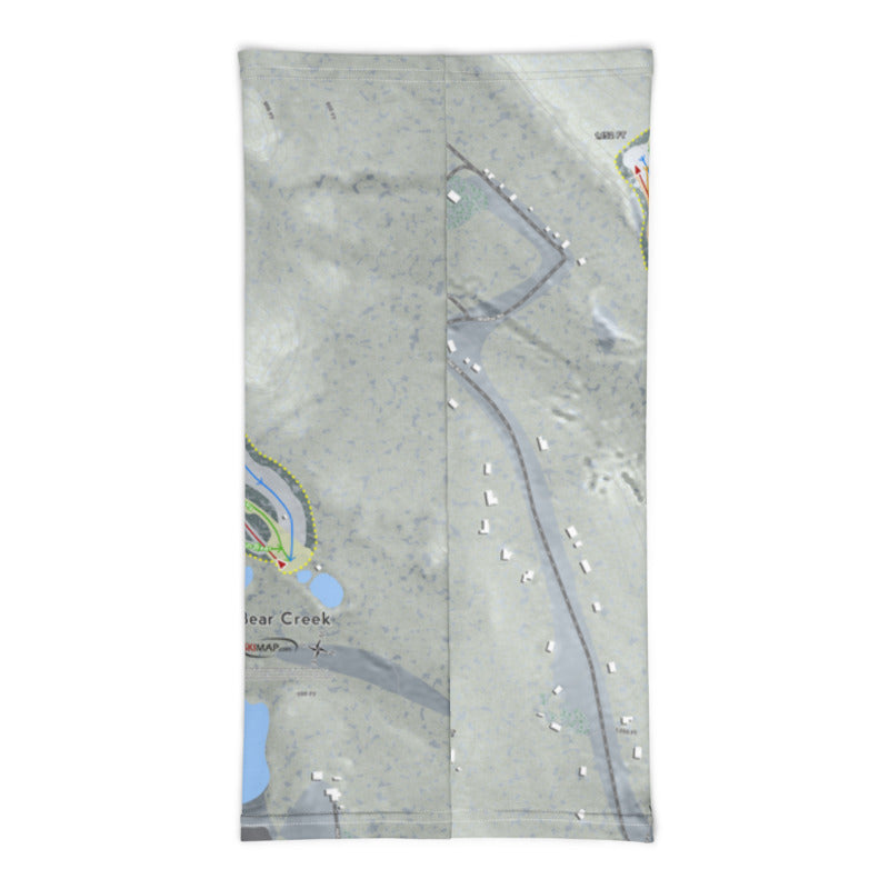Bear Creek, Pennsylvania Ski Trail Map Printed Neck Gaiter - Powderaddicts