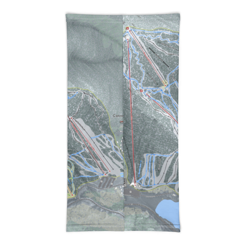 Cannon Mountain, New Hampshire Ski Trail Map Printed Neck Gaiter - Powderaddicts