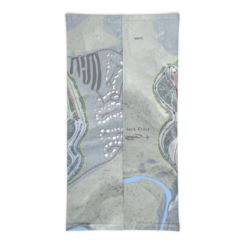 Jack Frost, Pennsylvania Ski Trail Map Printed Neck Gaiter - Powderaddicts