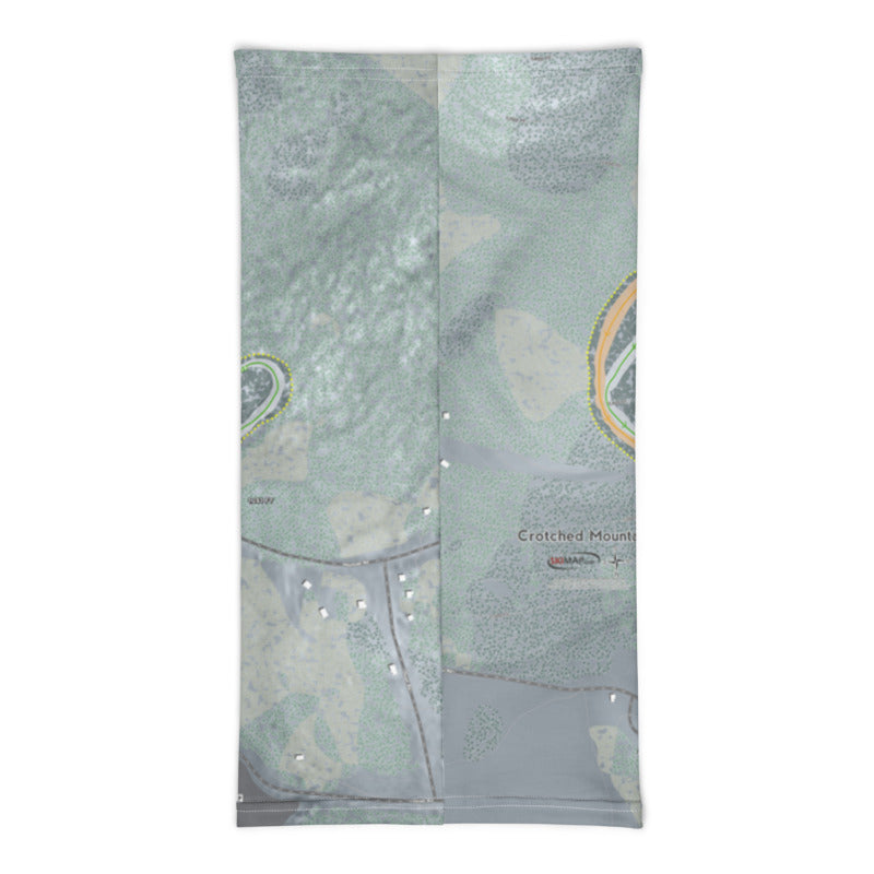 Crotched Mountain, New Hampshire Ski Trail Map Printed Neck Gaiter - Powderaddicts