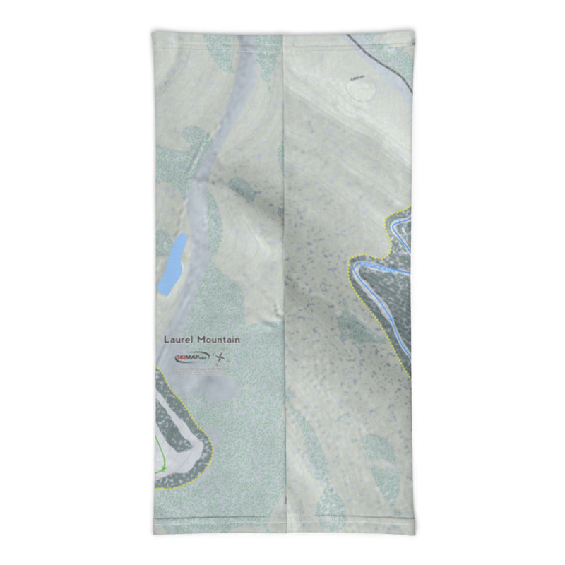 Laurel Mountain, Pennsylvania Ski Trail Map Printed Neck Gaiter - Powderaddicts