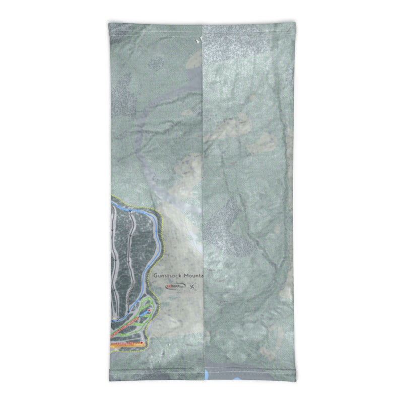 Gunstock Mountain, New Hampshire Ski Trail Map Printed Neck Gaiter - Powderaddicts