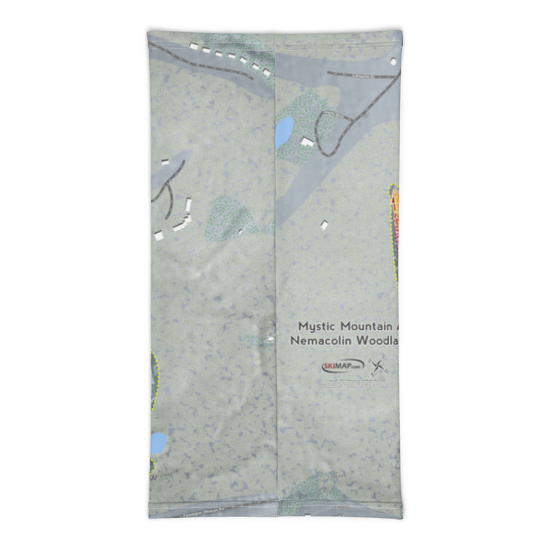 Mystic Mountain Nemacolin, Pennsylvania Ski Trail Map Printed Neck Gaiter - Powderaddicts