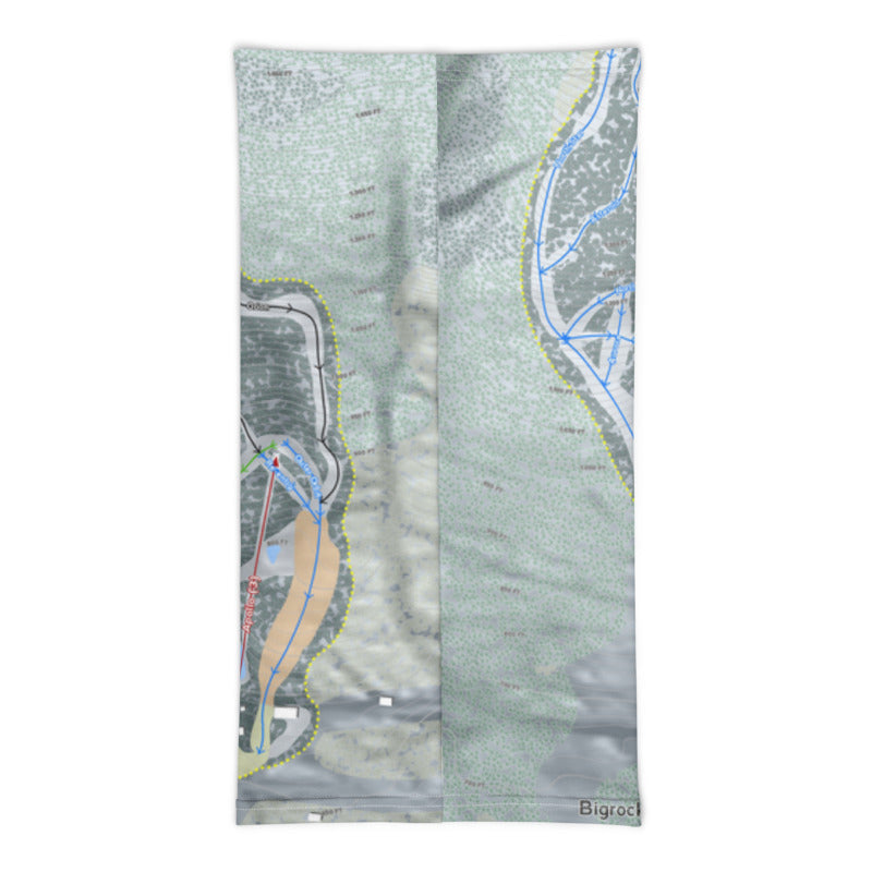 Big Rock, Maine Ski Trail Map Printed Neck Gaiter - Powderaddicts