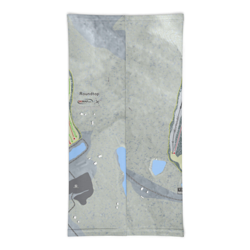 Roundtop, Pennsylvania Ski Trail Map Printed Neck Gaiter - Powderaddicts
