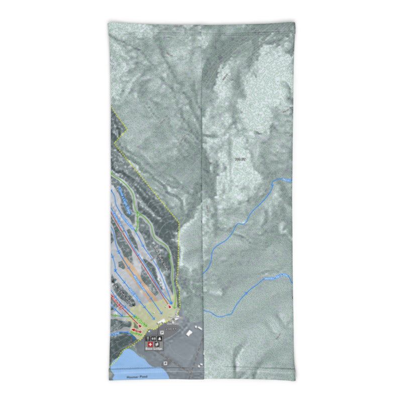 Camden Snow Bowl, Maine Ski Trail Map Printed Neck Gaiter - Powderaddicts