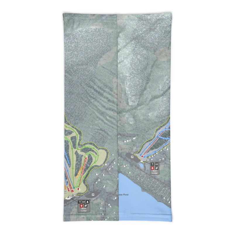 Shawnee Peak, Maine Ski Trail Map Printed Neck Gaiter - Powderaddicts