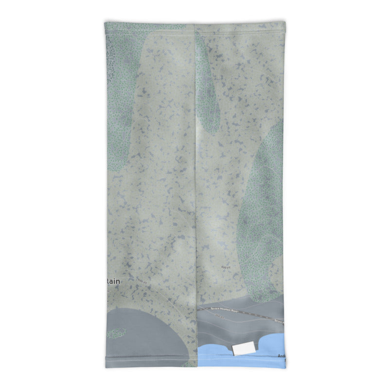 Spruce Mountain, Maine Ski Trail Map Printed Neck Gaiter - Powderaddicts