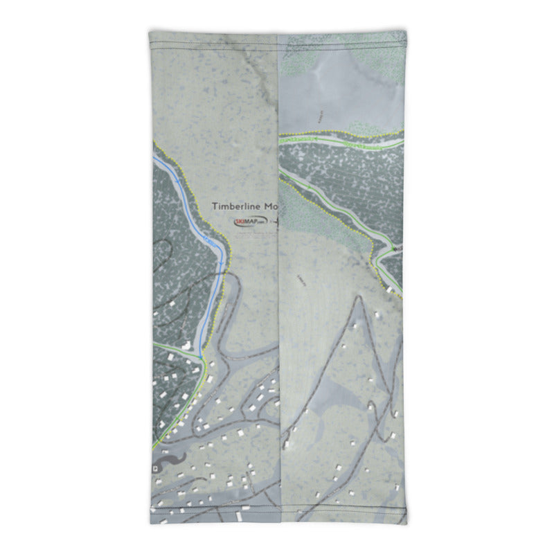Timberline Mountain, West Virginia Ski Trail Map Printed Neck Gaiter - Powderaddicts