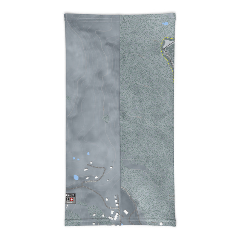 Mt Eyak, Alaska Ski Trail Map Printed Neck Gaiter - Powderaddicts