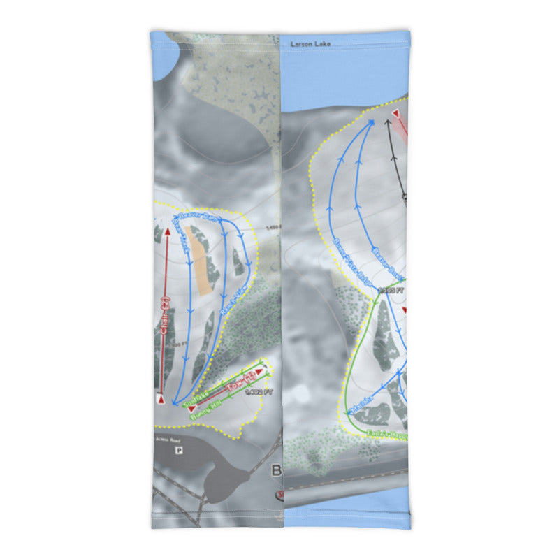 Buena Vista, Minnesota Ski Trail Map Printed Neck Gaiter - Powderaddicts