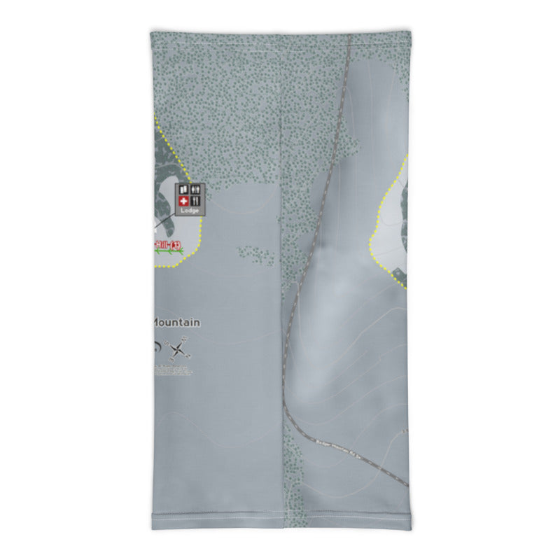Badger Mountain, Washington Ski Trail Map Printed Neck Gaiter - Powderaddicts