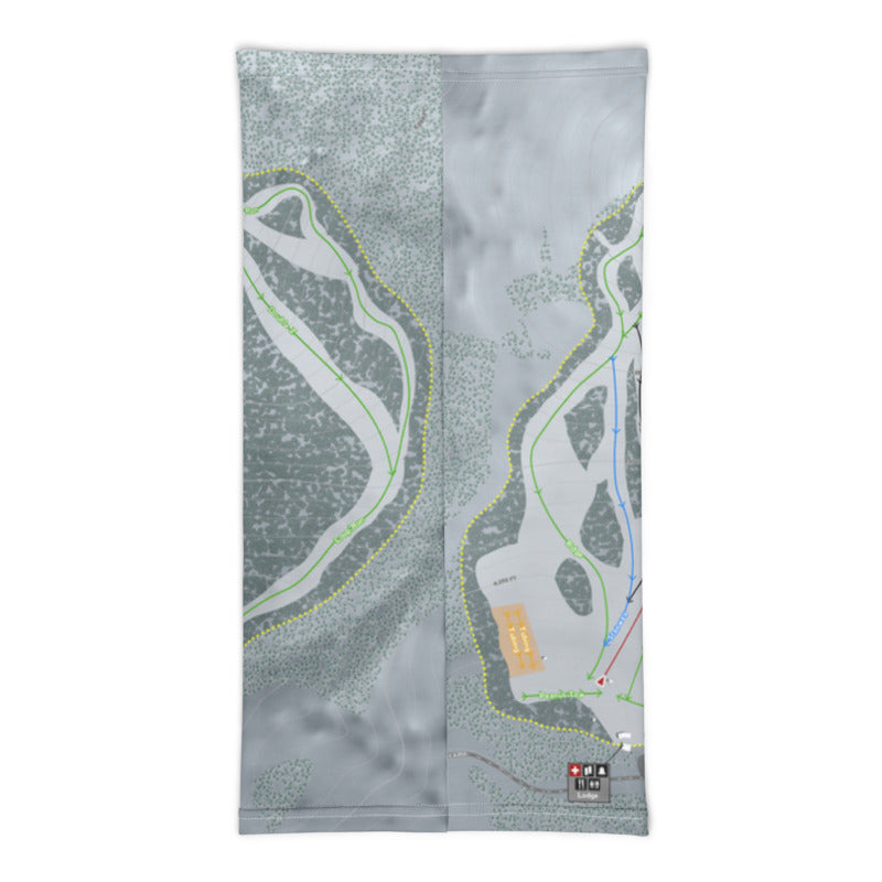 Loup Loup, Washington Ski Trail Map Printed Neck Gaiter - Powderaddicts