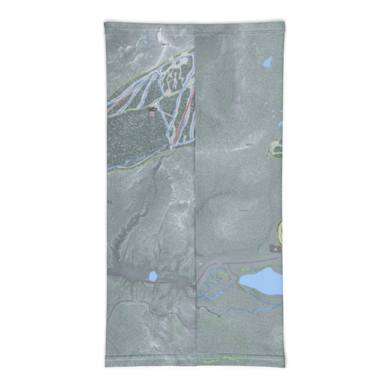 White Pass, Washington Ski Trail Map Printed Neck Gaiter - Powderaddicts