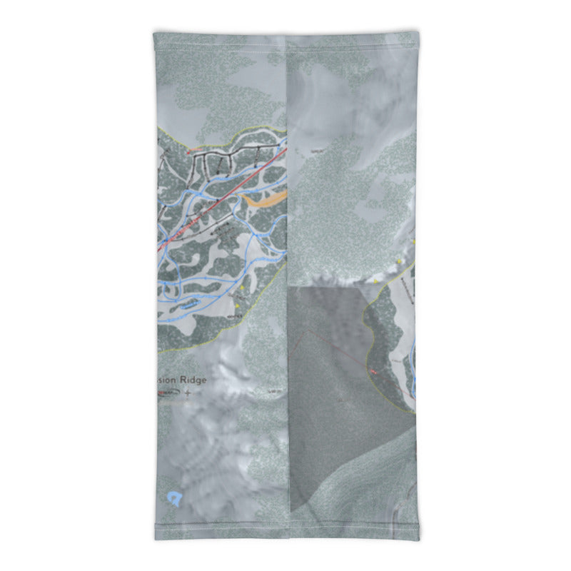 Mission Ridge, Washington Ski Trail Map Printed Neck Gaiter - Powderaddicts