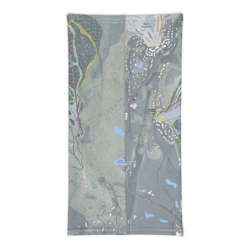 Buttermilk, Colorado Ski Trail Map Printed Neck Gaiter - Powderaddicts