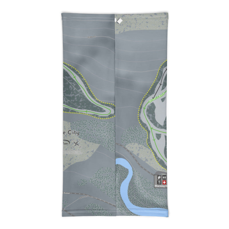 Lake City, Colorado Ski Trail Map Printed Neck Gaiter - Powderaddicts