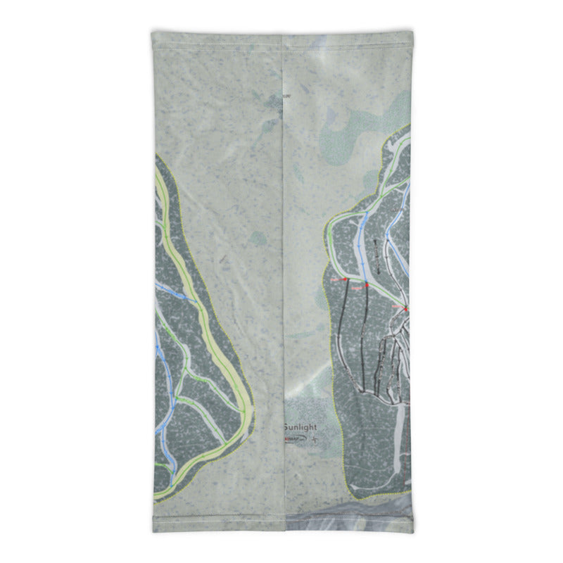 Sunlight, Colorado Ski Trail Map Printed Neck Gaiter - Powderaddicts