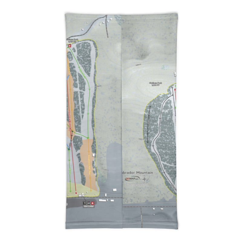 Labrador Mountain, New York Ski Trail Map Printed Neck Gaiter - Powderaddicts