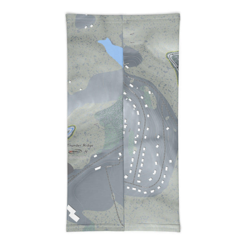 Thunder Ridge, New York Ski Trail Map Printed Neck Gaiter - Powderaddicts