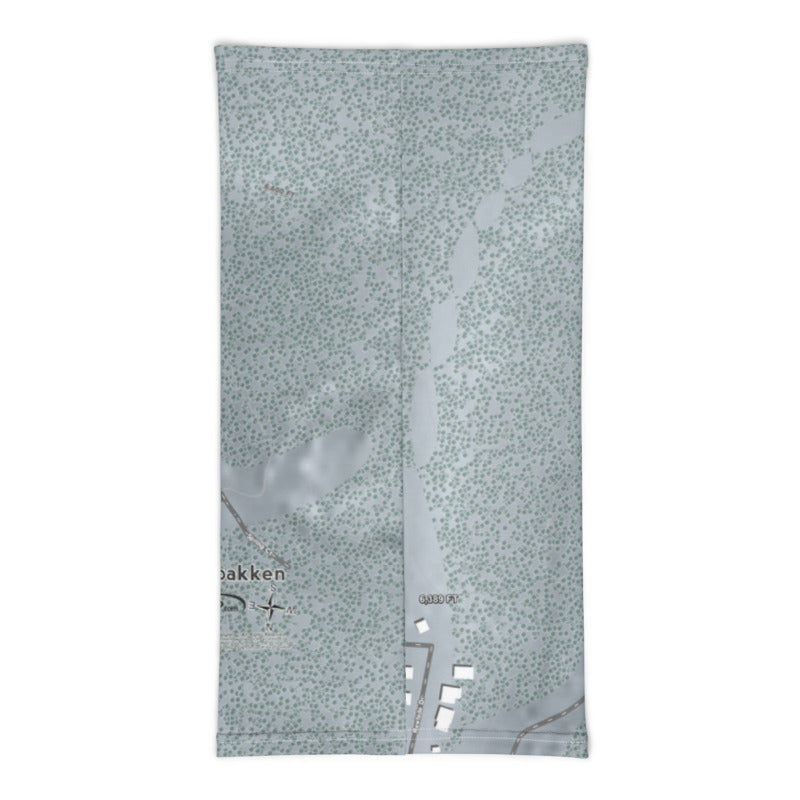 Granlibakken, California Ski Trail Map Printed Neck Gaiter - Powderaddicts
