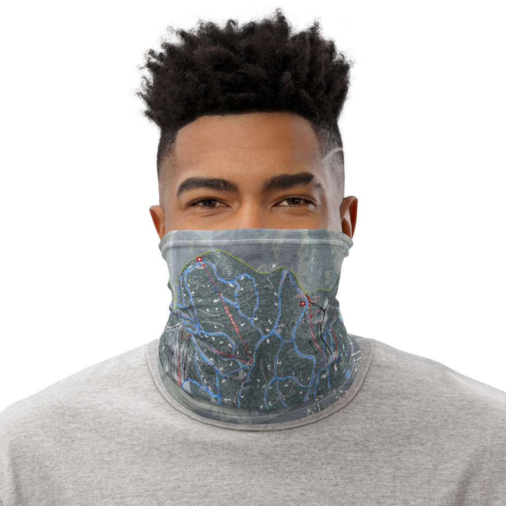 Park City, Utah Ski Trail Map Printed Neck Gaiter