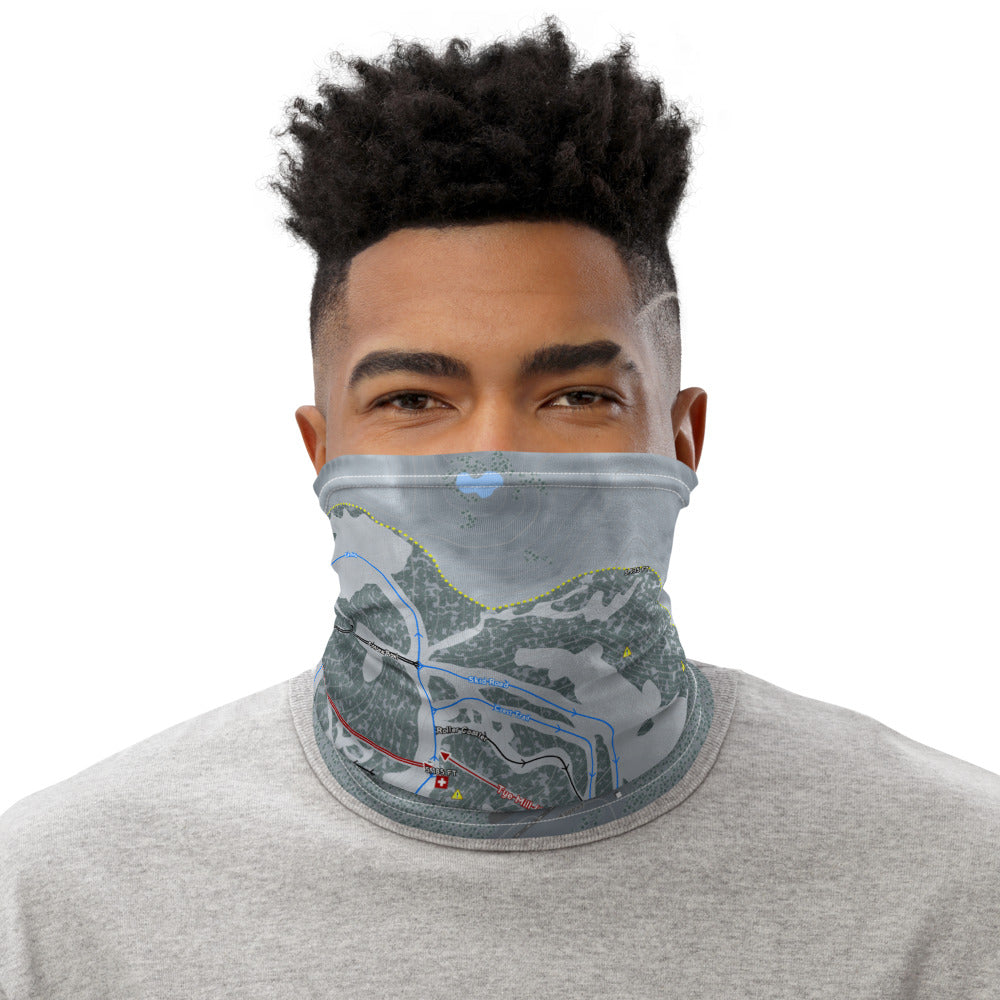 Stevens Pass, Washington Ski Trail Map Printed Neck Gaiter