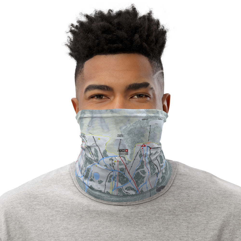 Snowbasin, Utah Ski Trail Map Printed Neck Gaiter