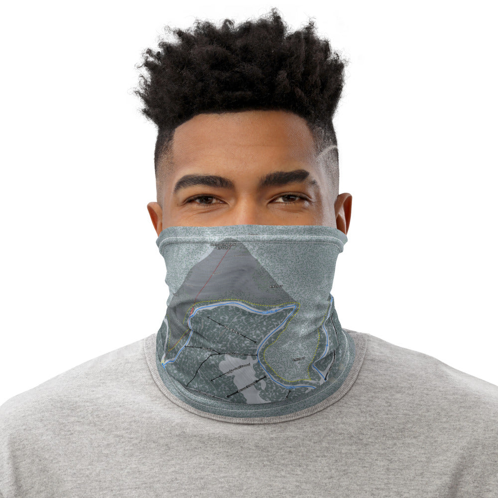 Whitefish, Montana Ski Trail Map Printed Neck Gaiter
