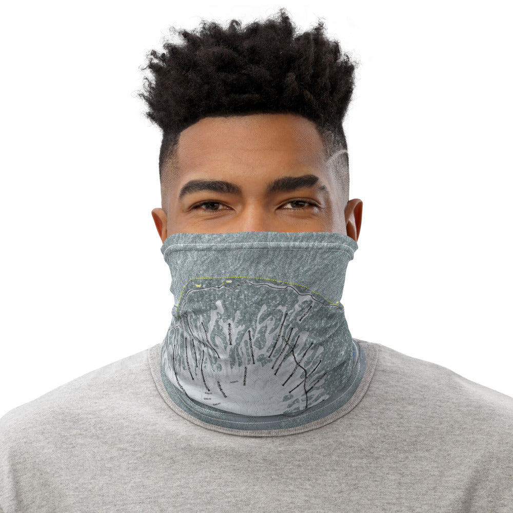 Mt Bachelor, Oregon Ski Trail Map Printed Neck Gaiter