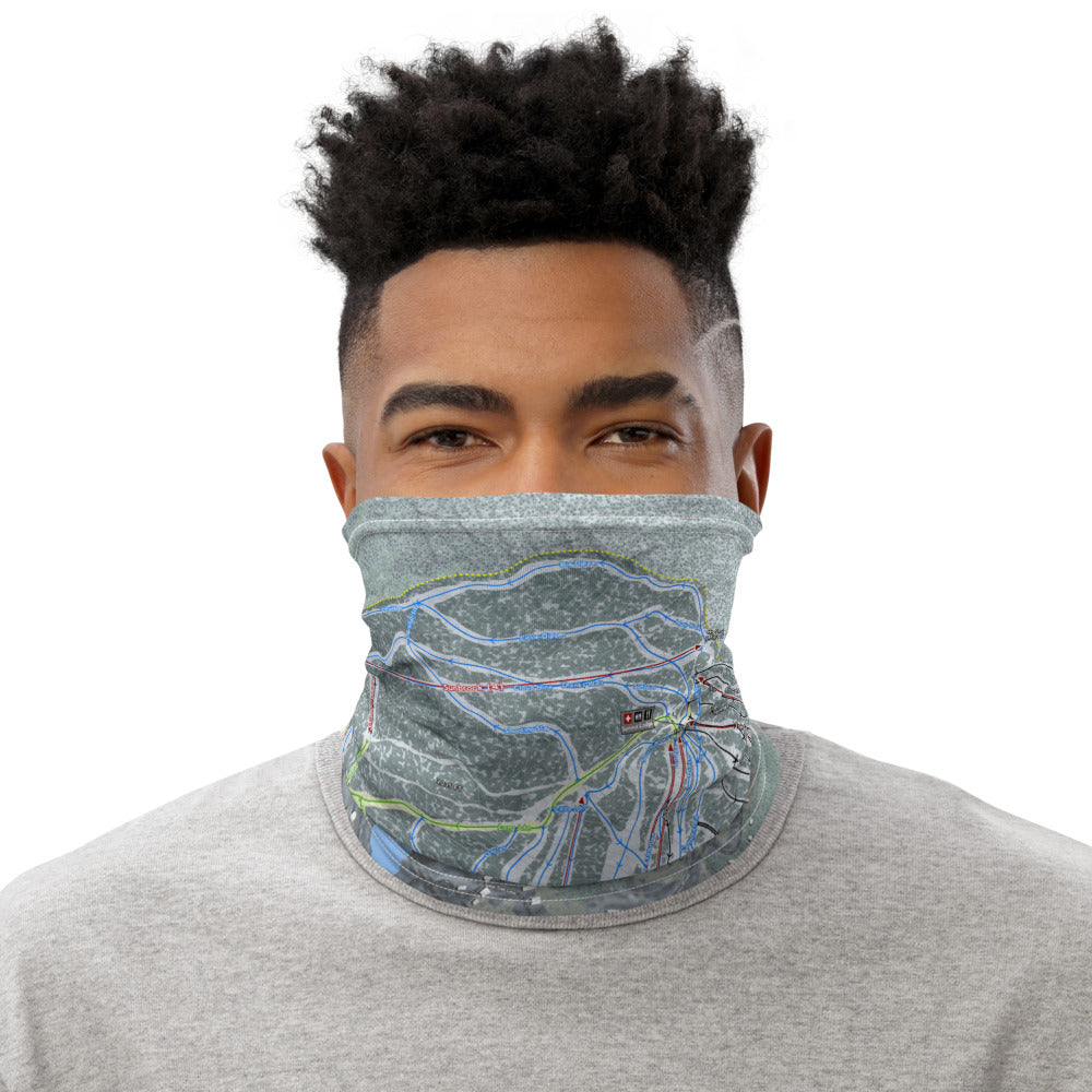 Mount Snow, Vermont Ski Trail Map Printed Neck Gaiter