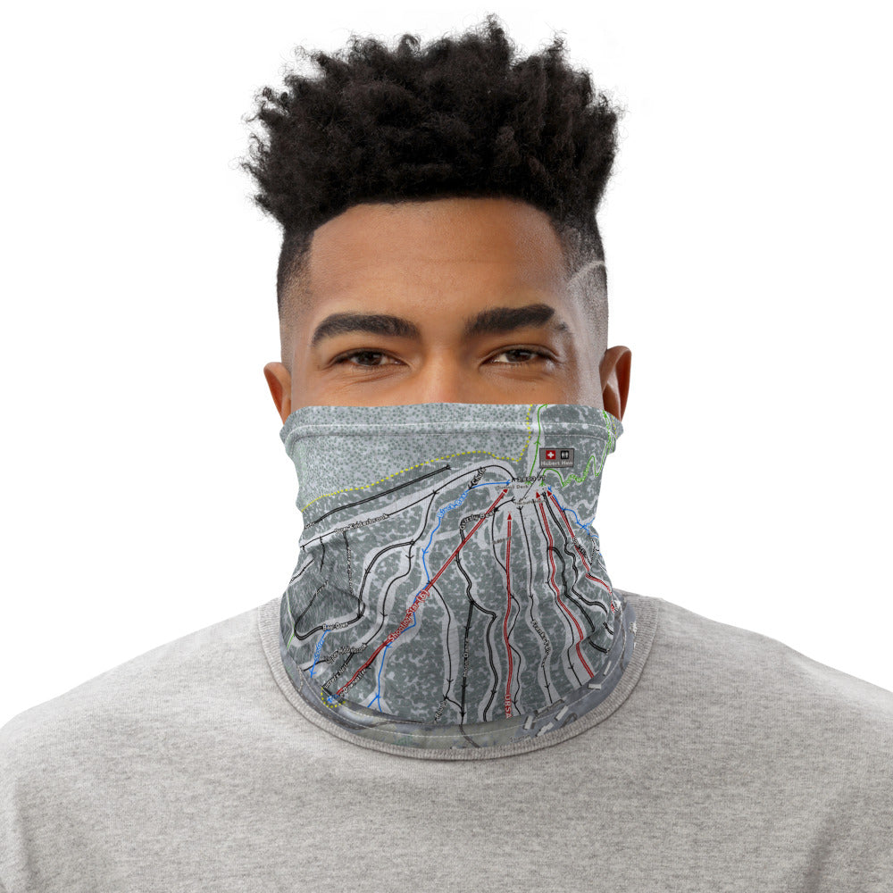 Sun Valley, Idaho Ski Trail Map Printed Neck Gaiter