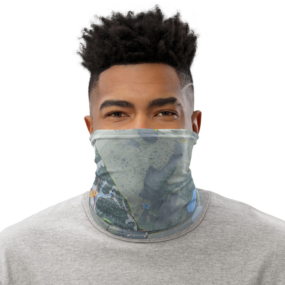 Brighton, Utah Ski Trail Map Printed Neck Gaiter - Powderaddicts