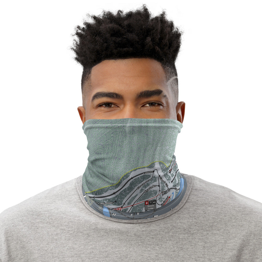 Hunter Mountain, New York Ski Trail Map Printed Neck Gaiter