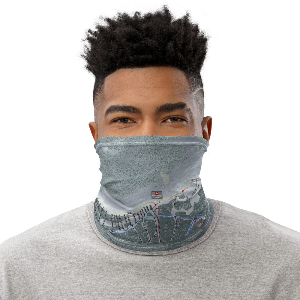 Wolf Creek, Colorado Ski Trail Map Printed Neck Gaiter - Powderaddicts