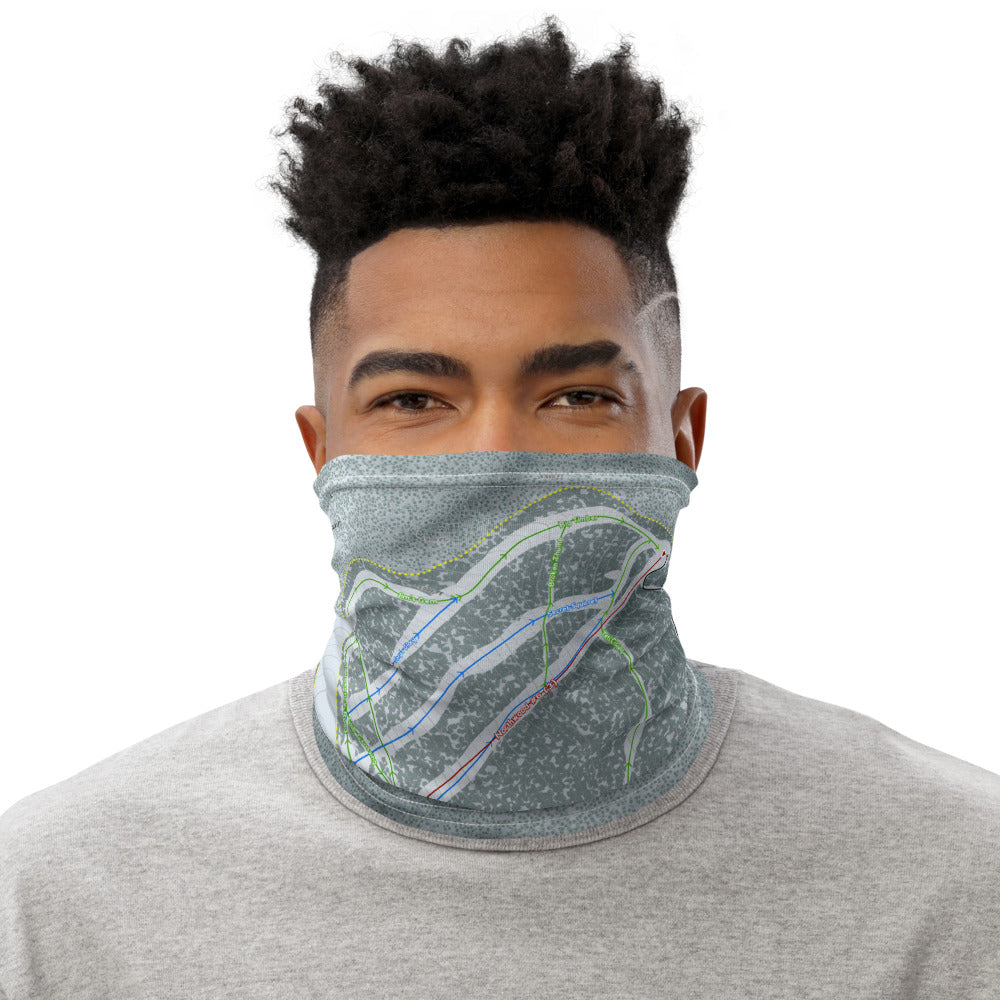 Mt. Spokane, Washington Ski Trail Map Printed Neck Gaiter