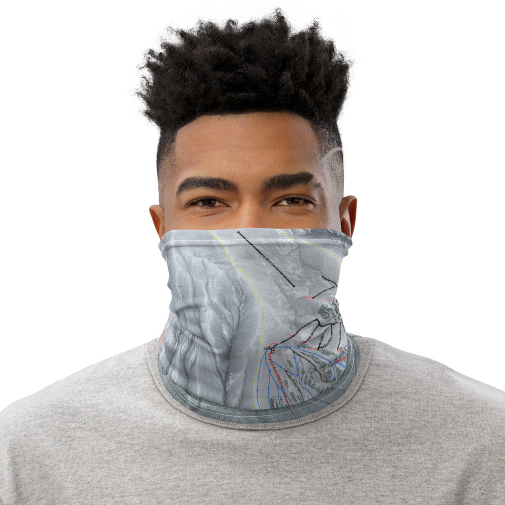 Mt. Hood Meadows, Oregon Ski Trail Map Printed Neck Gaiter