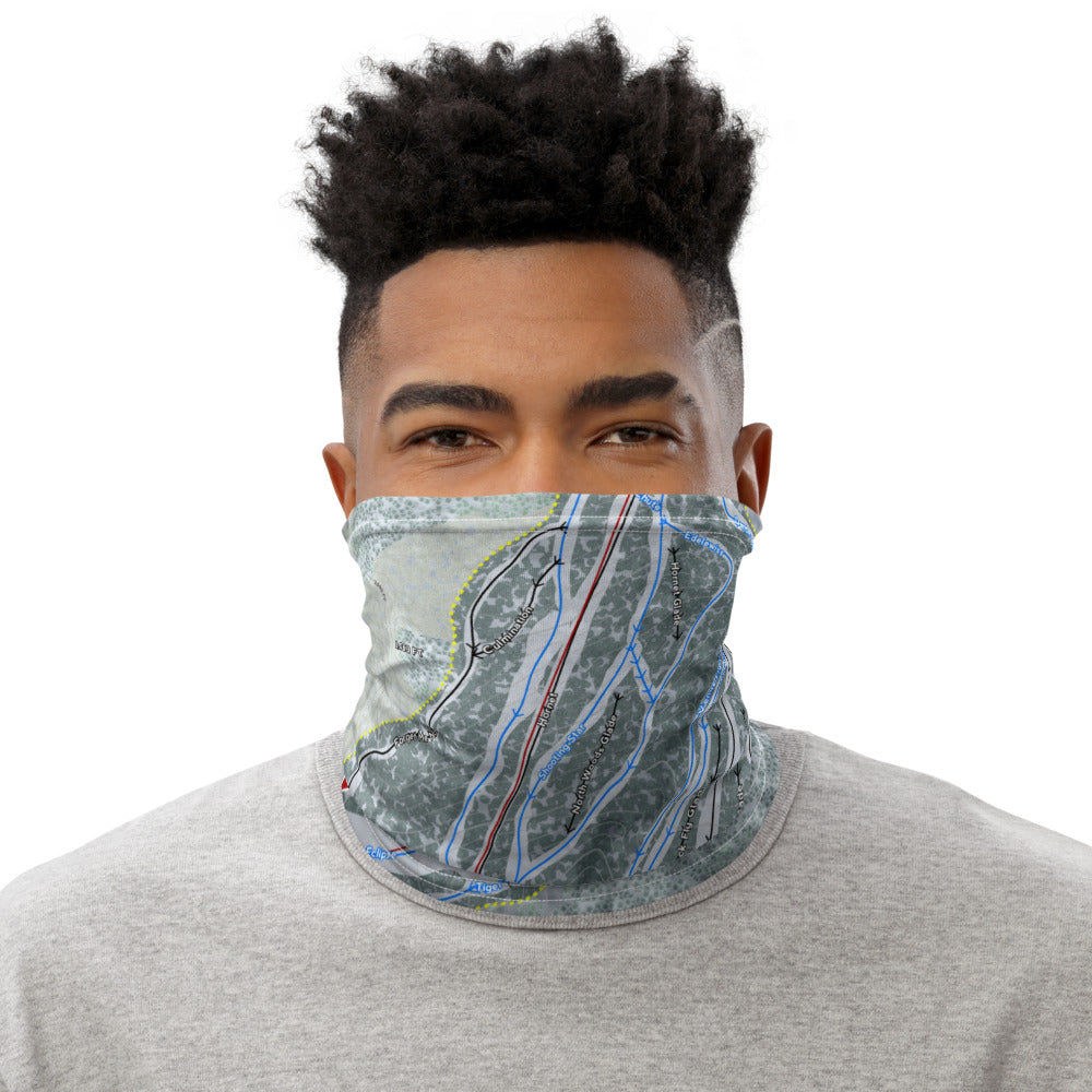 Tenney Mountain, New Hampshire Ski Trail Map Printed Neck Gaiter