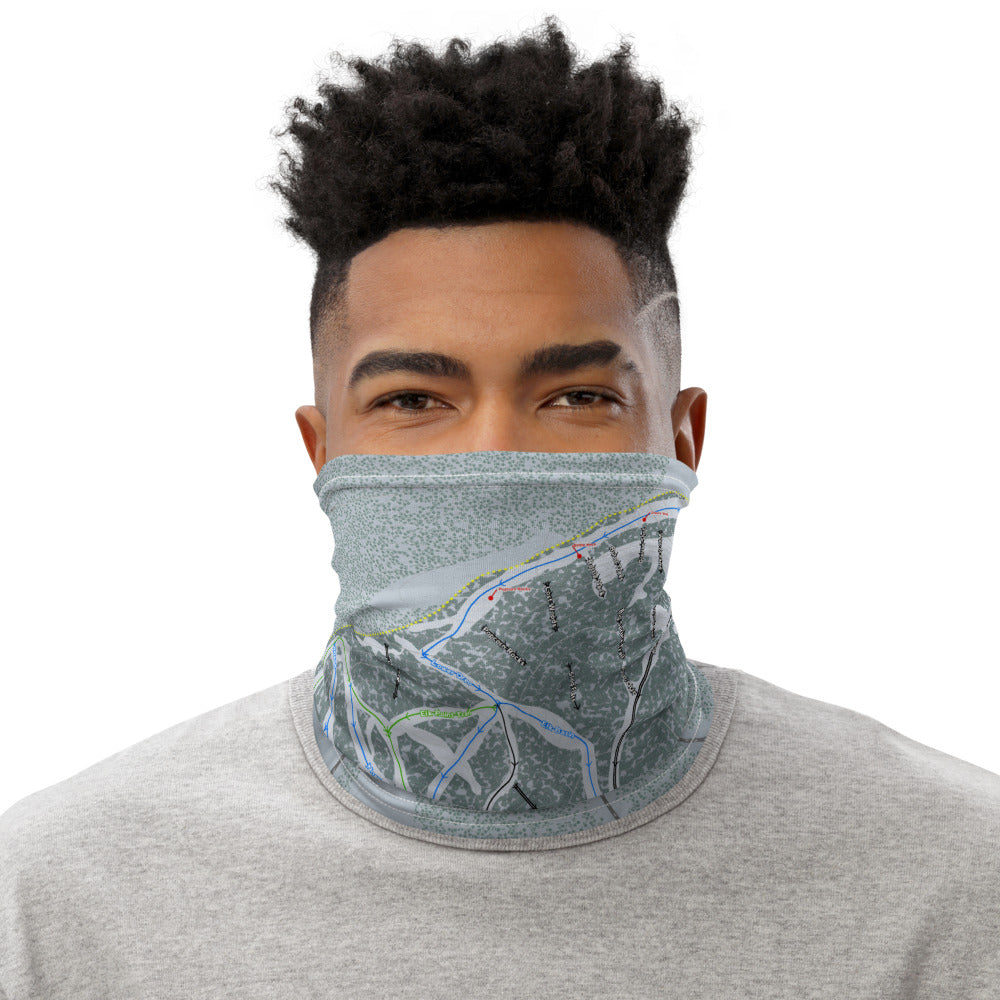 Lost Trail, Montana Ski Trail Map Printed Neck Gaiter