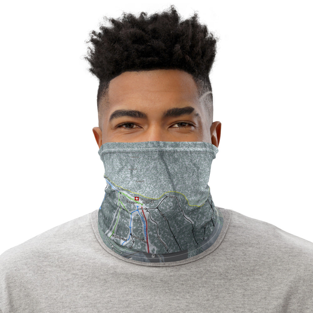 Ragged Mountain, New Hampshire Ski Trail Map Printed Neck Gaiter
