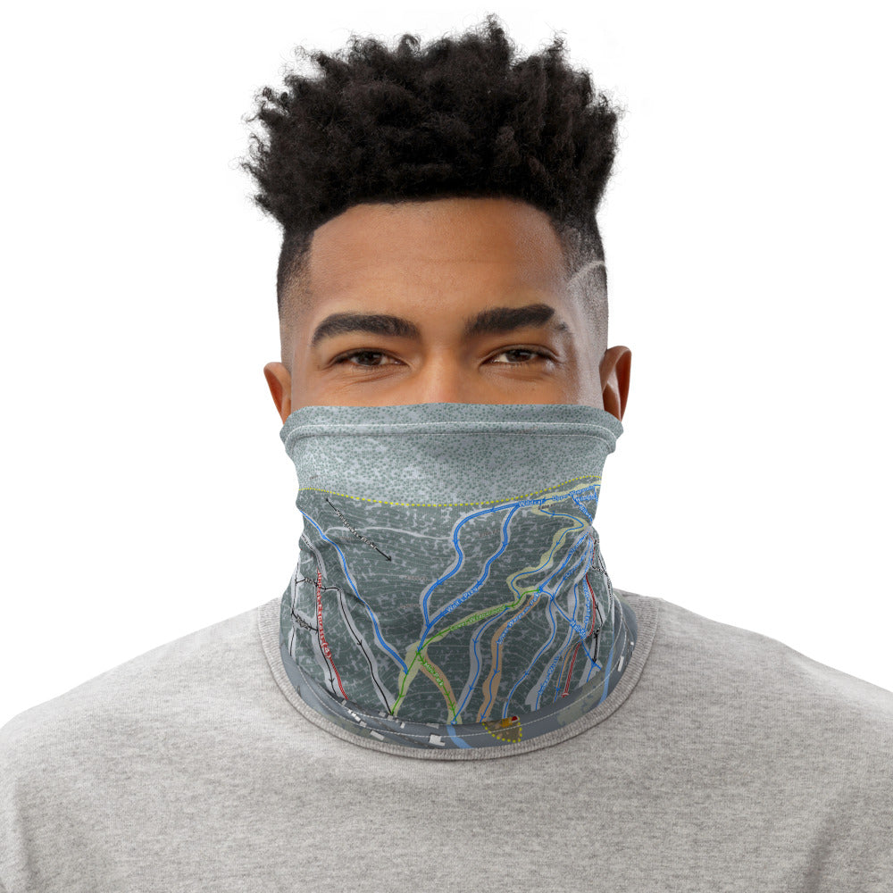 Windham Mountain, New York Ski Trail Map Printed Neck Gaiter - Powderaddicts