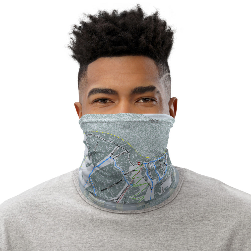 Pebble Creek, Idaho Ski Trail Map Printed Neck Gaiter