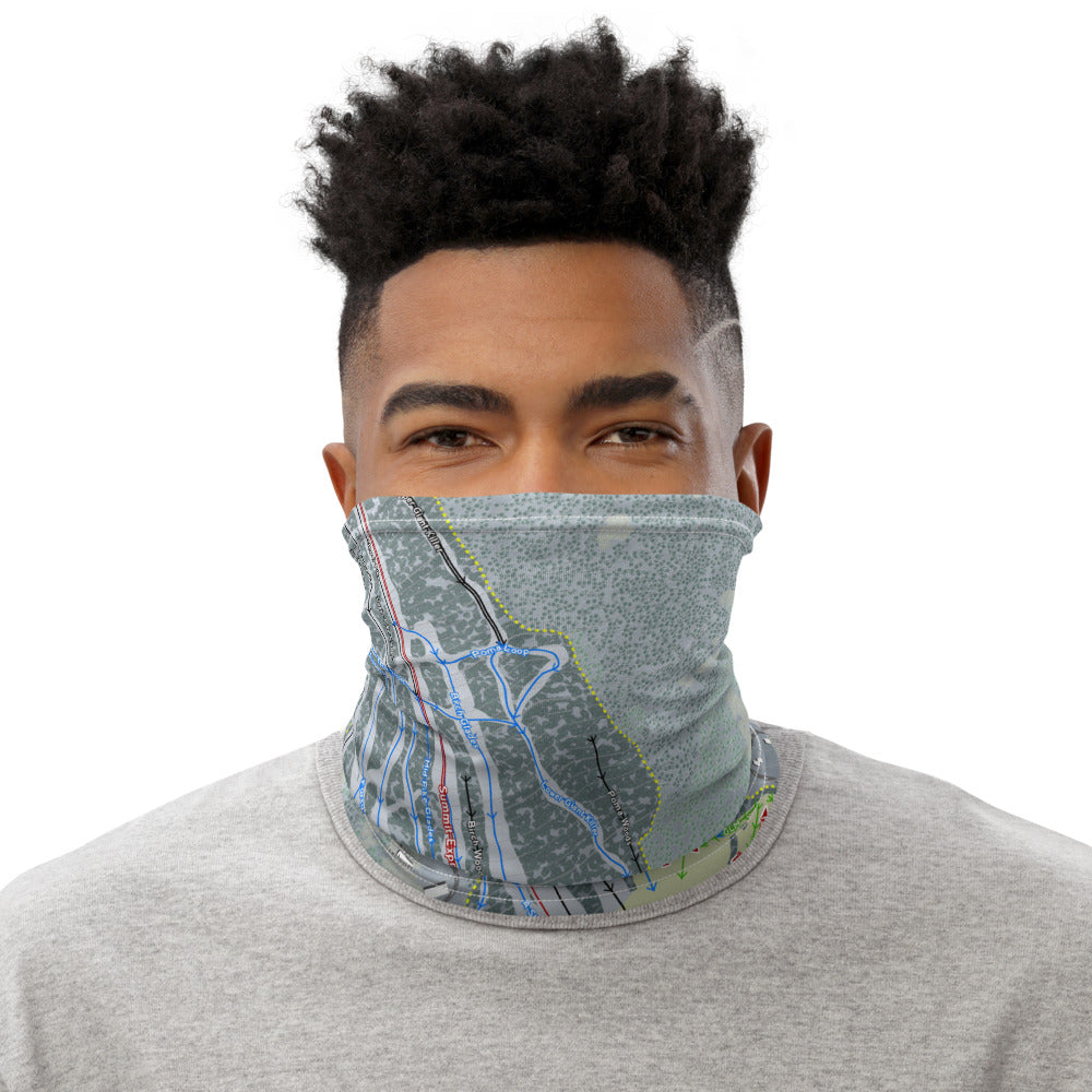 Pico Mountain, Vermont Ski Trail Map Printed Neck Gaiter - Powderaddicts
