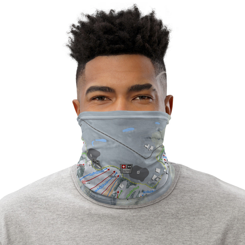 Afton Alps, Minnesota Ski Trail Map Printed Neck Gaiter
