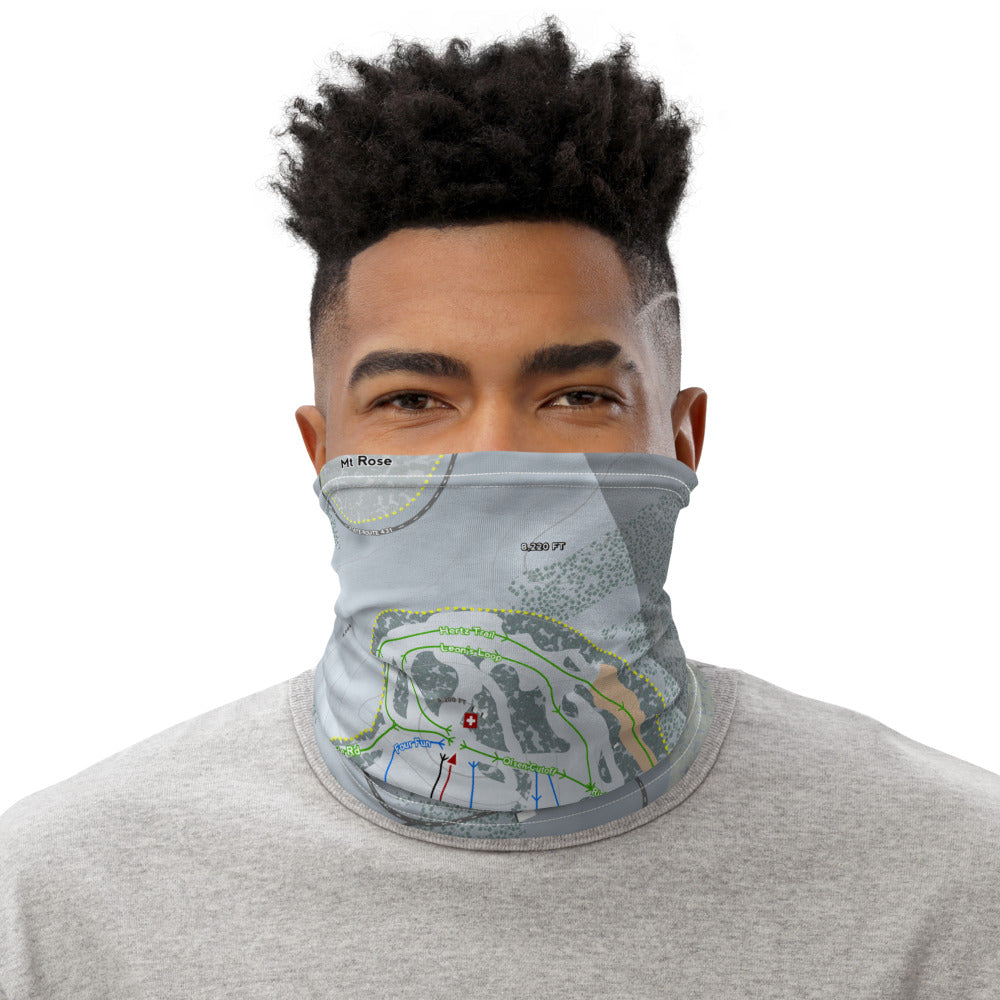 Sky Tavern, Nevada Ski Trail Map Printed Neck Gaiter