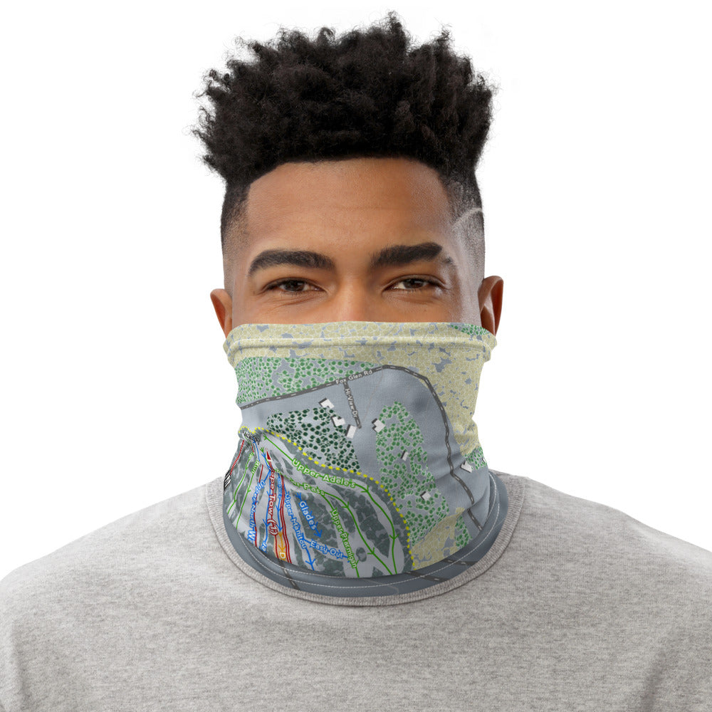 Cascade Mountain, Wisconsin Ski Trail Map Printed Neck Gaiter