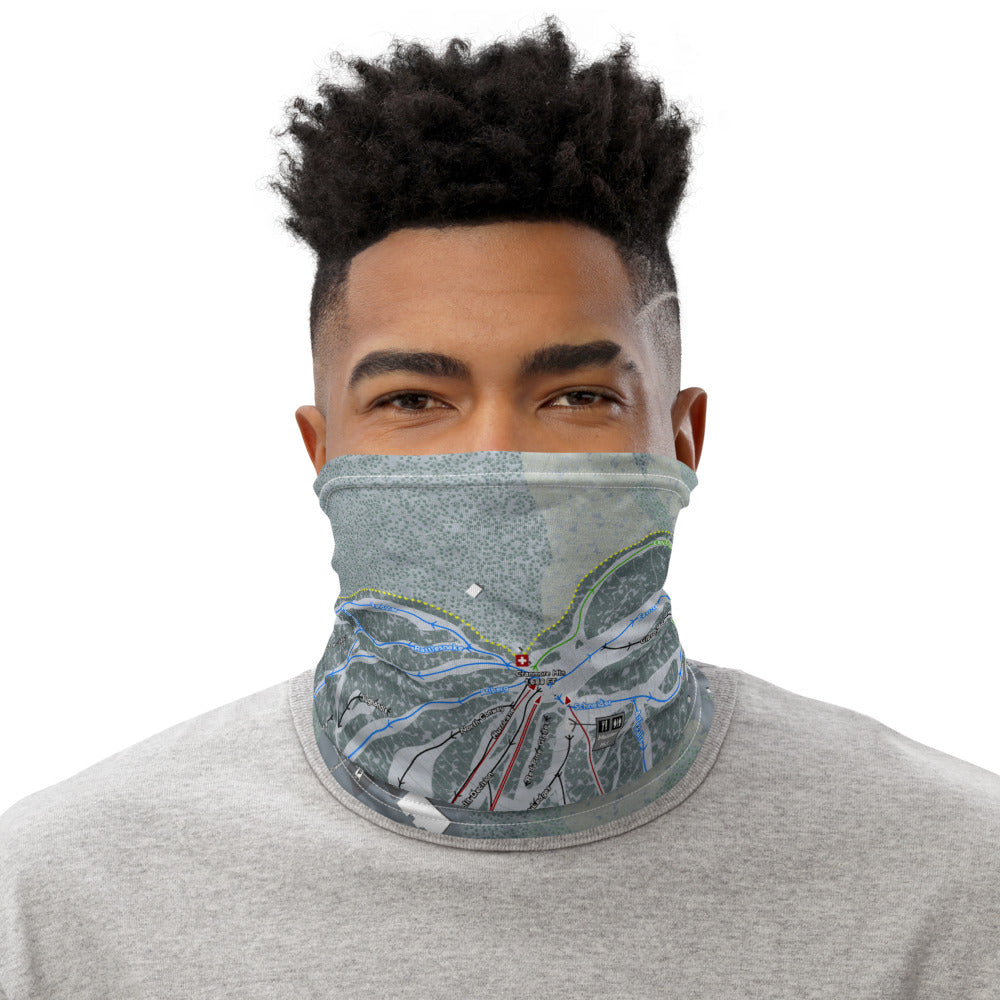 Cranmore Mountain, New Hampshire Ski Trail Map Printed Neck Gaiter - Powderaddicts