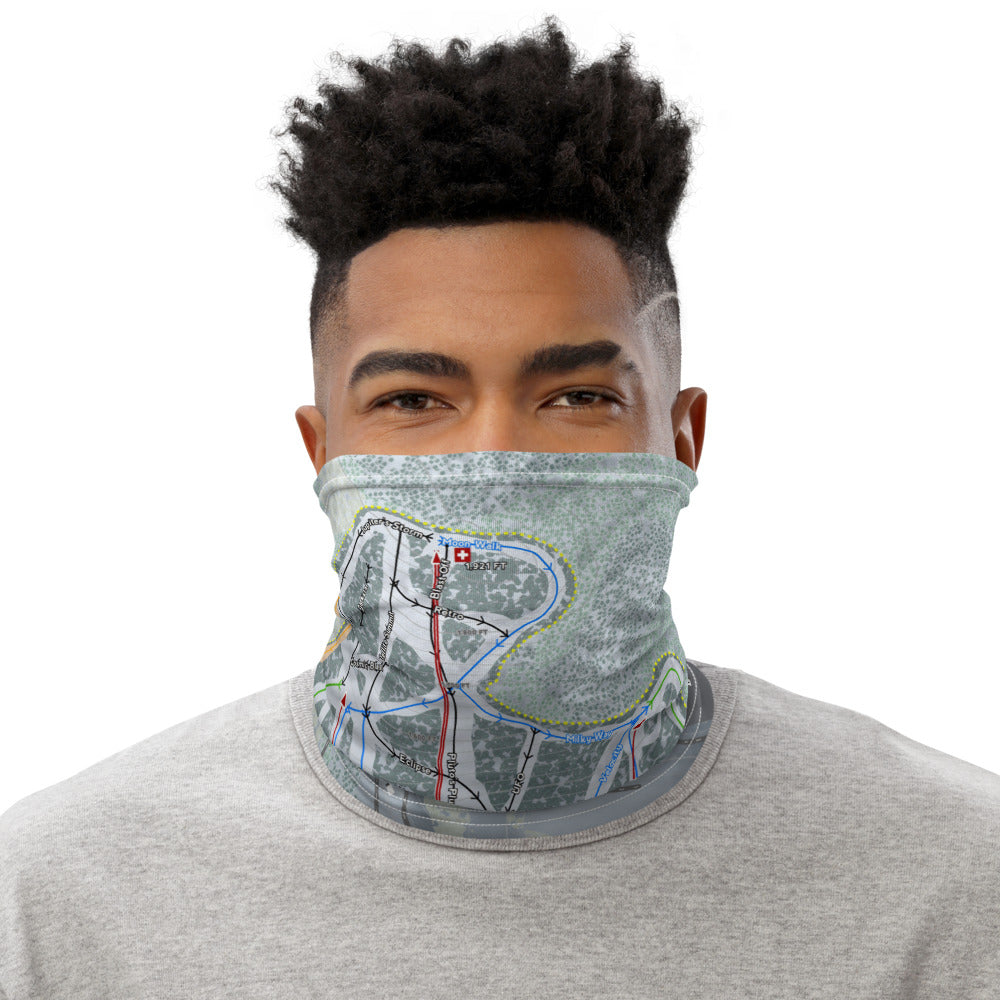 Crotched Mountain, New Hampshire Ski Trail Map Printed Neck Gaiter - Powderaddicts