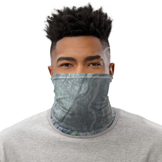 Moosehead Mountain, Maine Ski Trail Map Printed Neck Gaiter - Powderaddicts