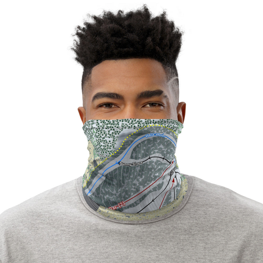 Bruce Mound, Wisconsin Ski Trail Map Printed Neck Gaiter